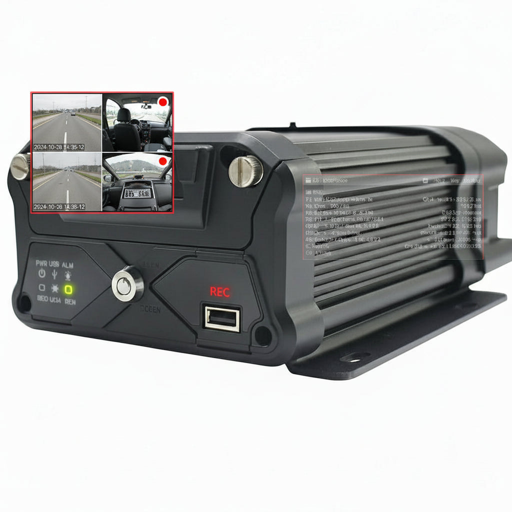 X3N 8-Channel Mobile DVR – 4 IPC & 4 AHD Cameras for Fleet Surveillance