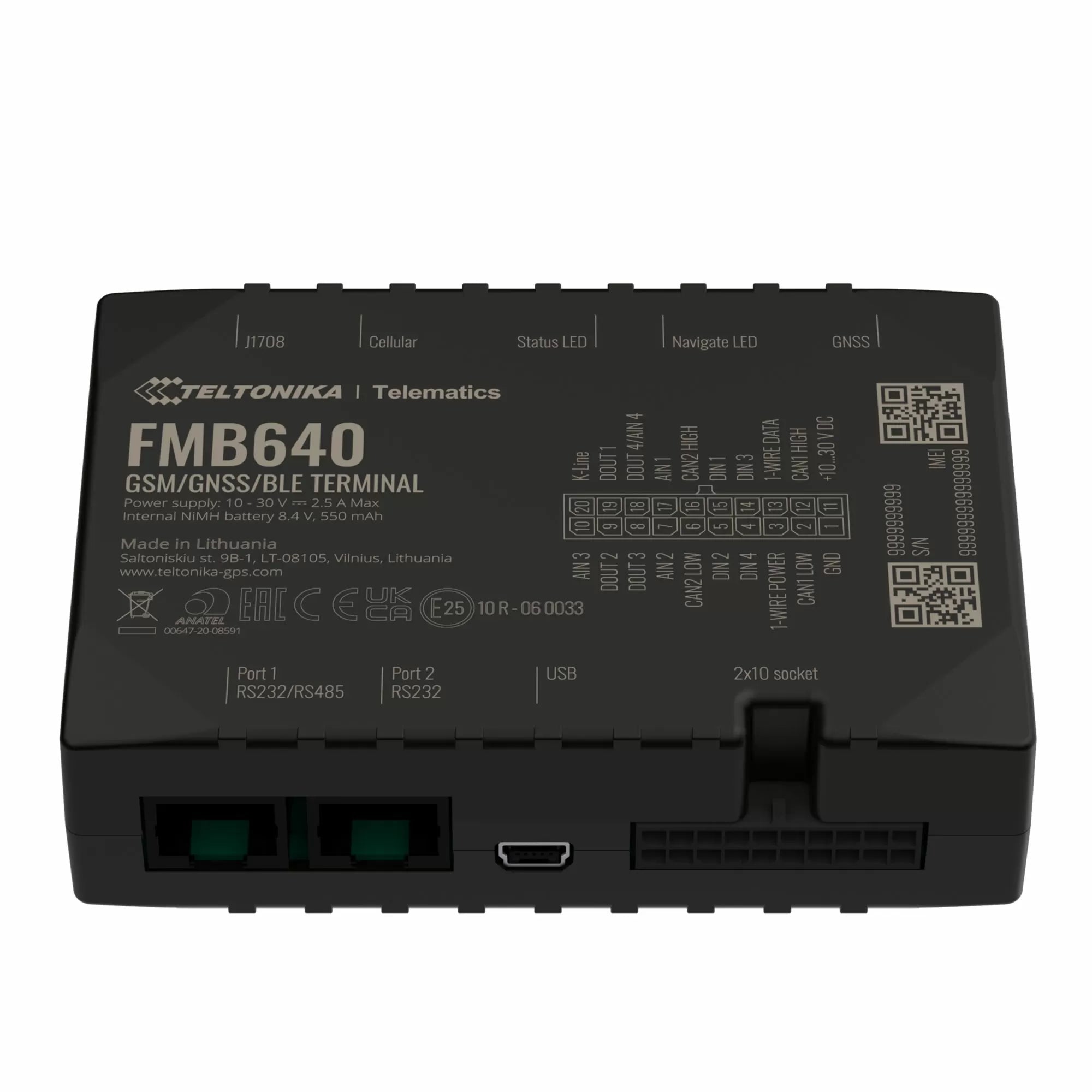 FMB640T-Teltonika FMB640T Smart GPS Device with CAN & RS232/RS485 Support