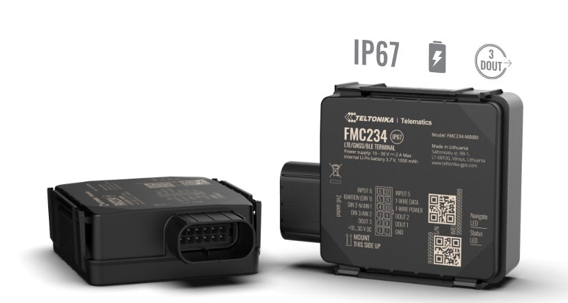FMC234 4G LTE Waterproof GPS Tracker – IP67 Vehicle Telematics Device