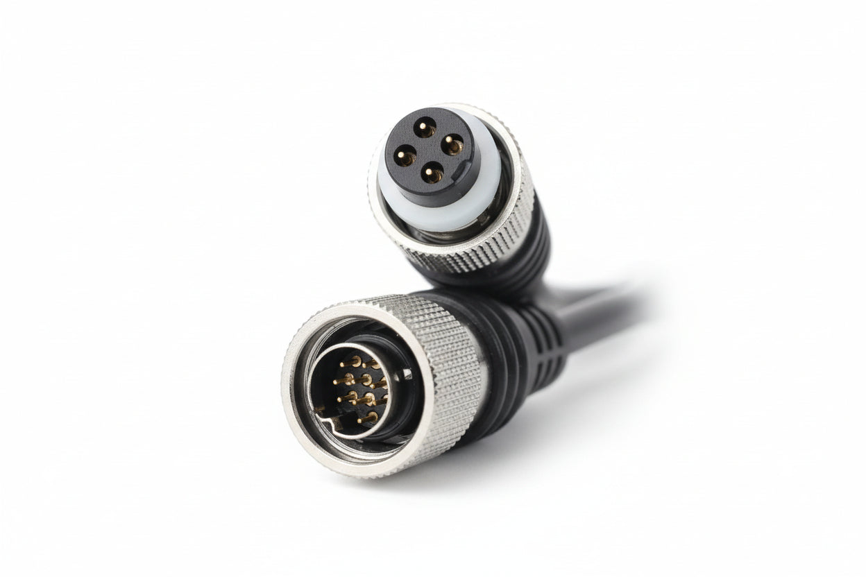 8‑Male to 4‑Female Connector – AI Pedestrian Detection / Fleet Telematics Cable Adapter