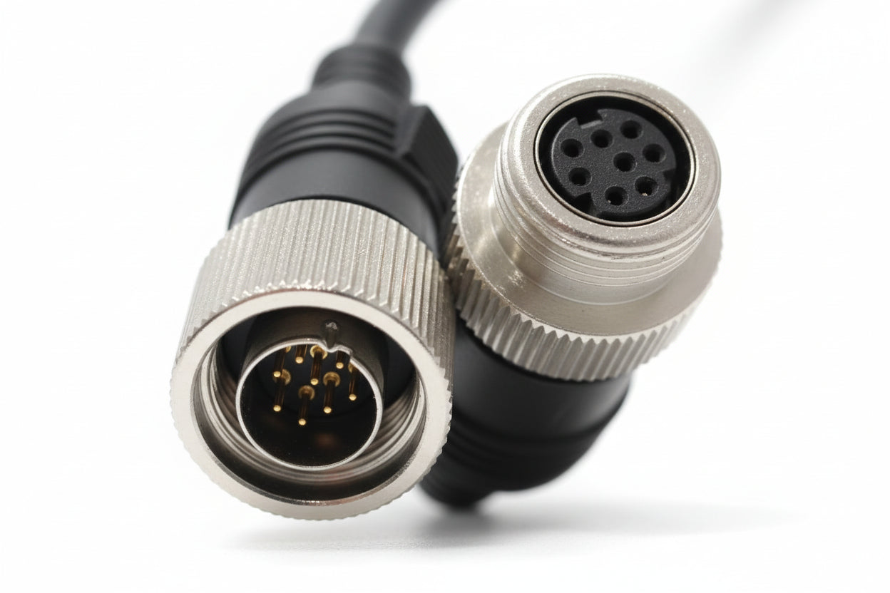 8‑Pin Cable with Trigger Wire – Fleet DVR / AI Camera Connector