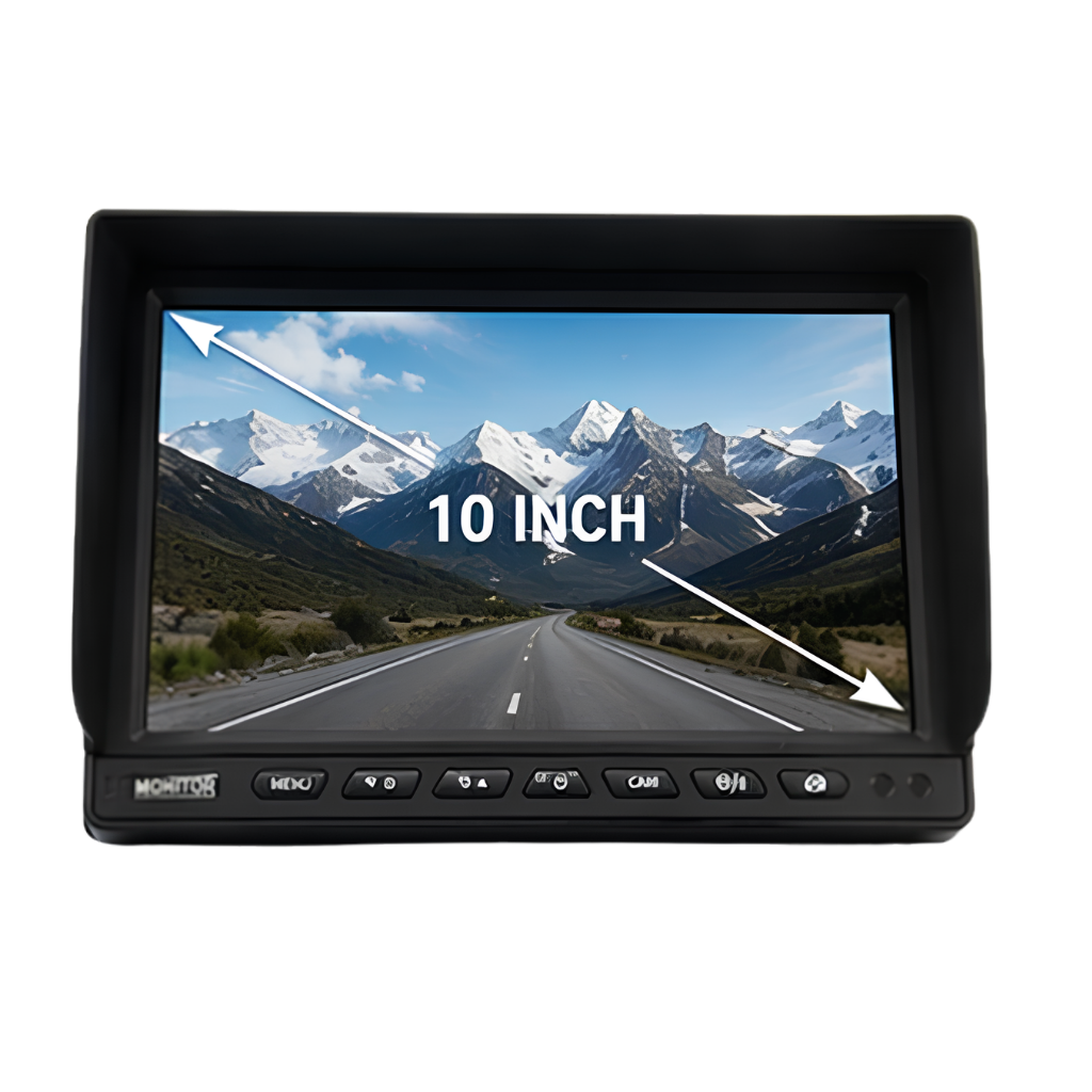 10" AHD Vehicle DVR Monitor 4 Channel | Split Screen Display | Reverse Camera System | SD Recording