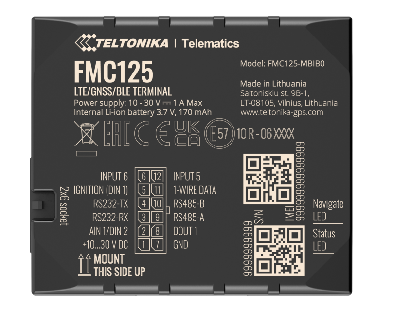 FMC125-T Teltonika Versatile 4G LTE Vehicle & Fleet Management Tracker