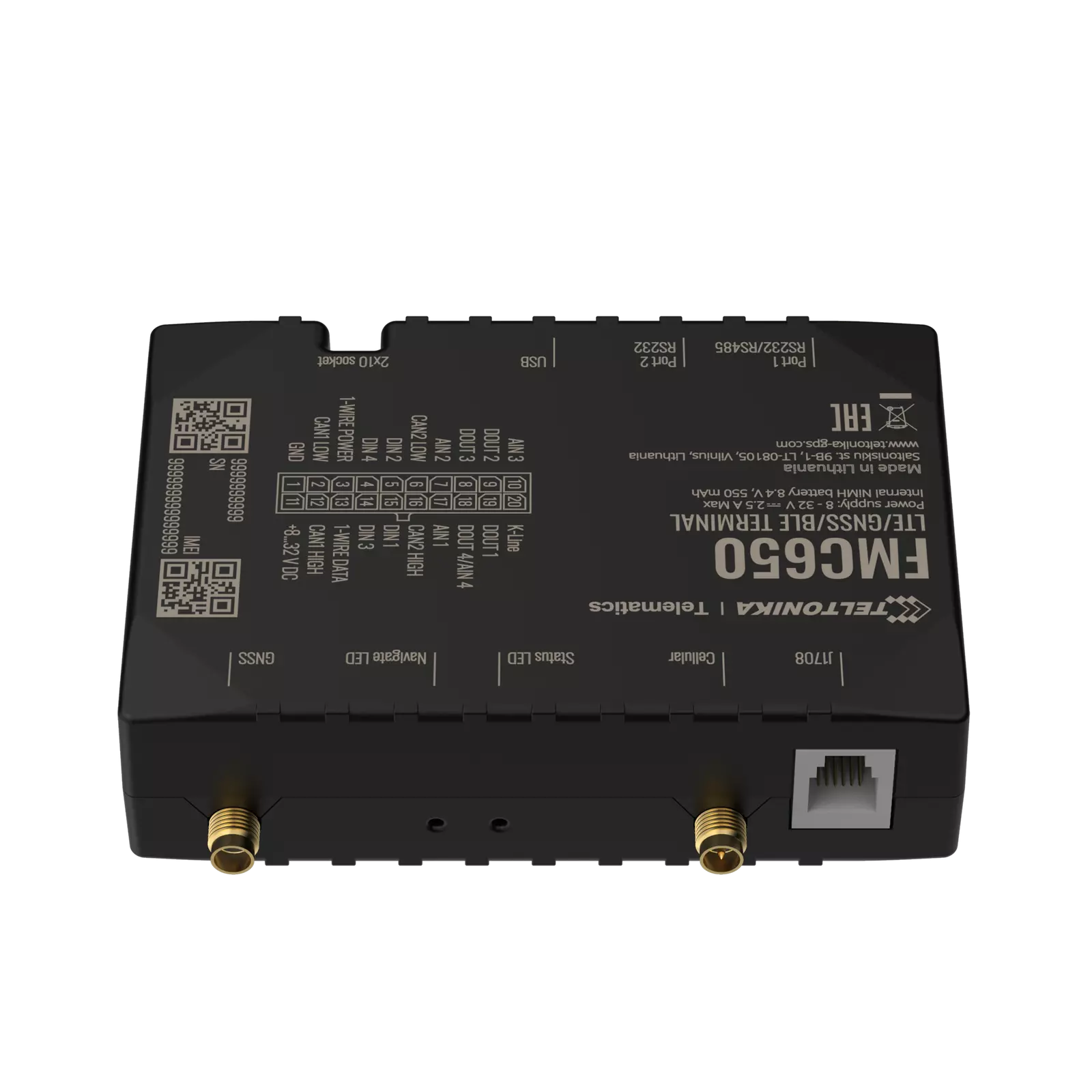FMC650 – 4G LTE Cat 1 GNSS Tracker with CAN & RS232/RS485 Support
